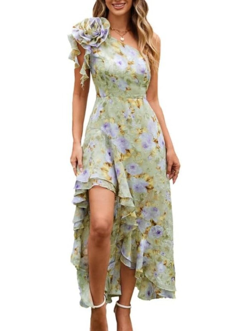 Floral One Shoulder Summer Dress for Women - Perfect for Parties & Events